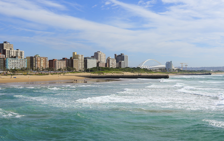 Skyline der Küste von Durban, Südafrika