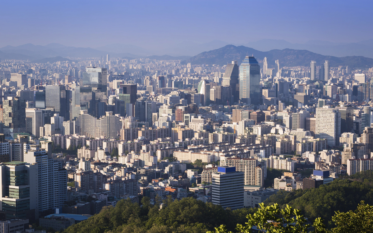 Panorama von Seoul, Südkorea