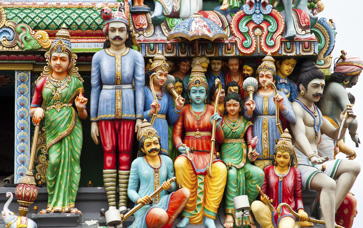 Sri Mariamman Tempel von 1827 ist der älteste Hindu-Tempel Singapurs