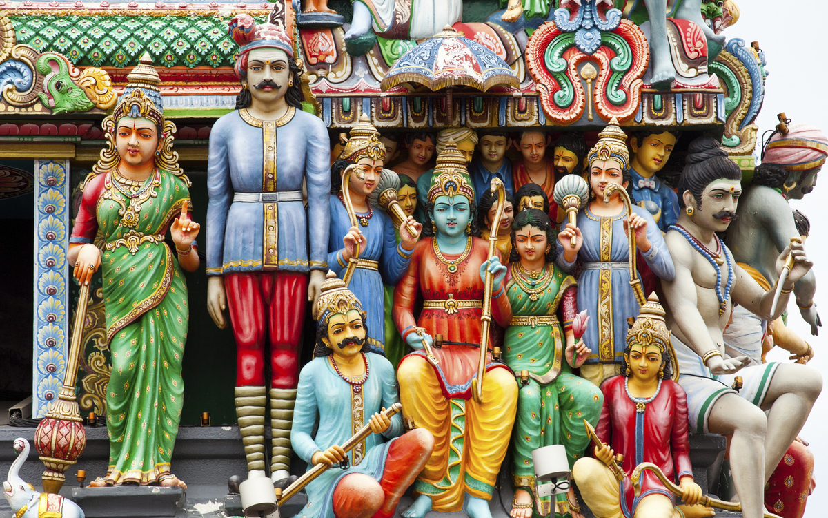 Sri Mariamman Tempel von 1827 ist der älteste Hindu-Tempel Singapurs