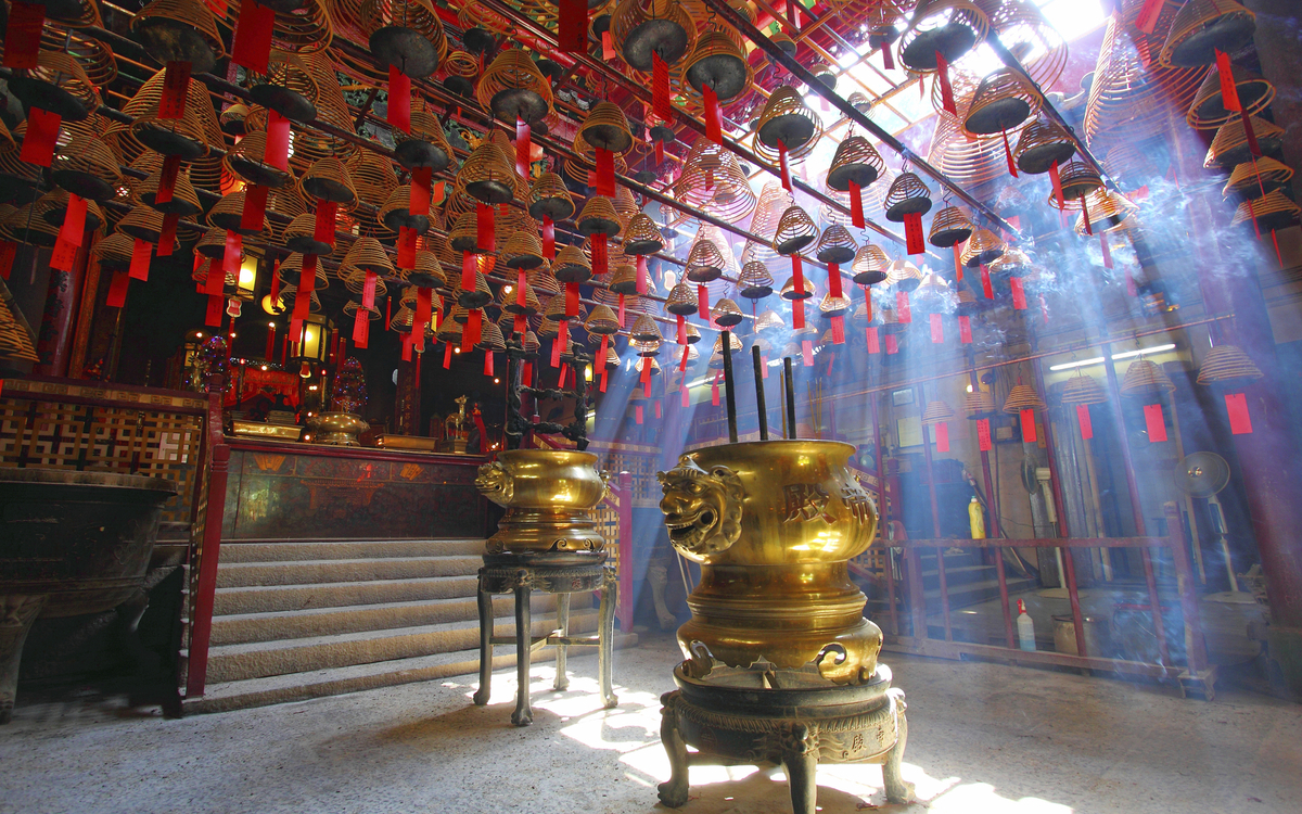 Der Man Mo Tempel von innen, China