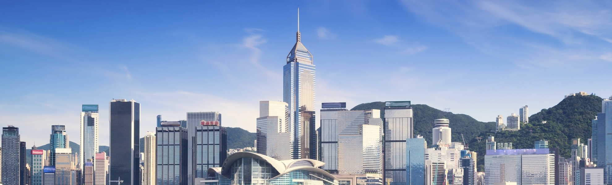 Skyline von Hongkong, China