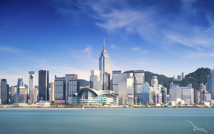 Skyline von Hongkong, China