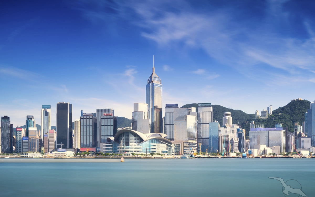 Skyline von Hongkong, China