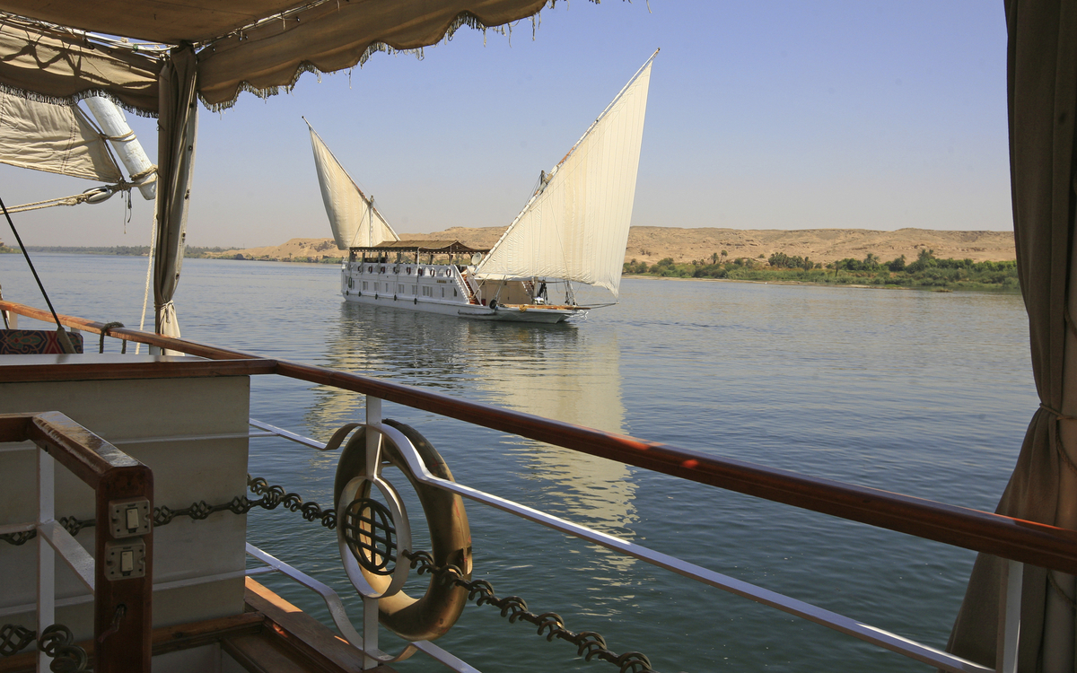 Segelschiff auf dem Nil, Aegypten