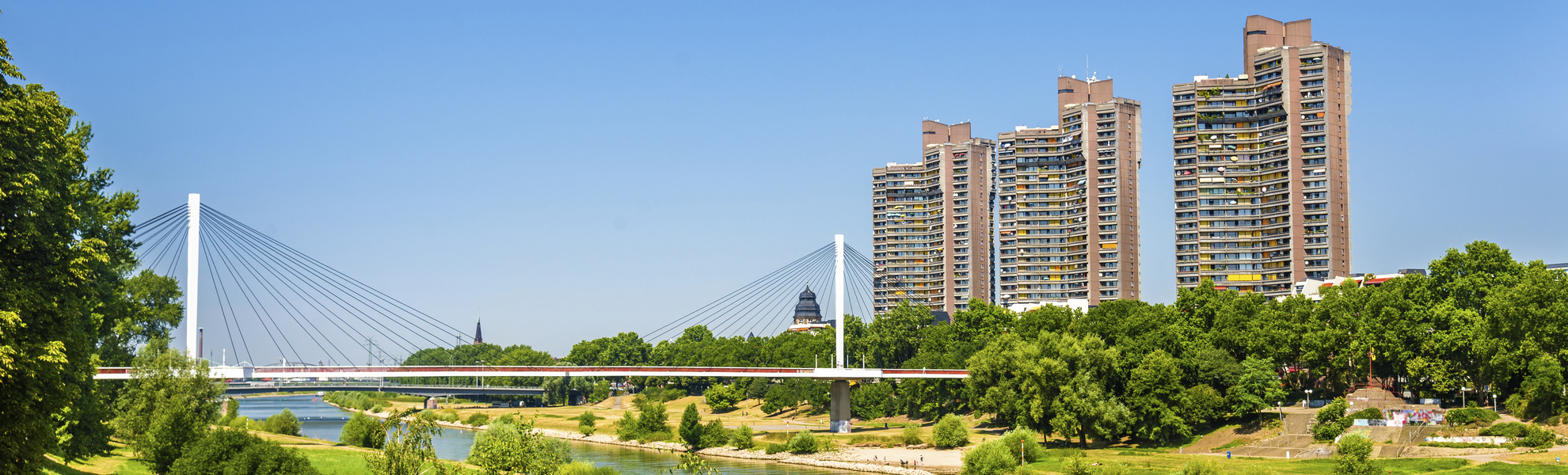 Das Ufer von Mannheim, Deutschland