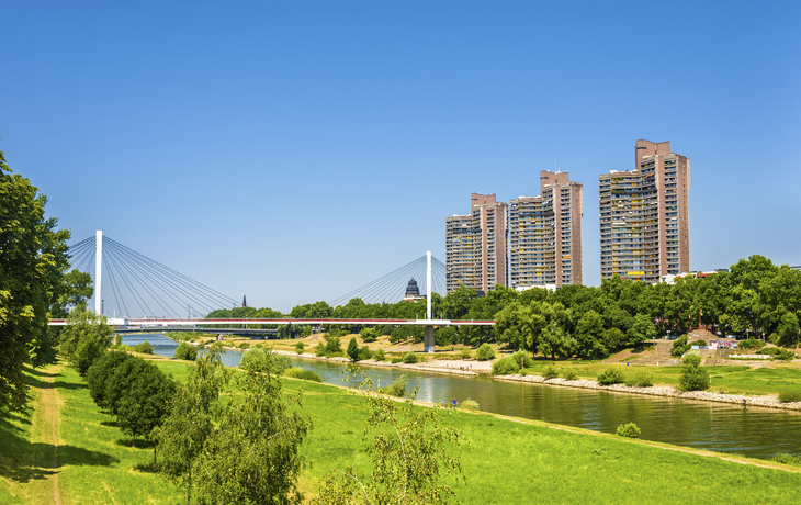 Das Ufer von Mannheim, Deutschland