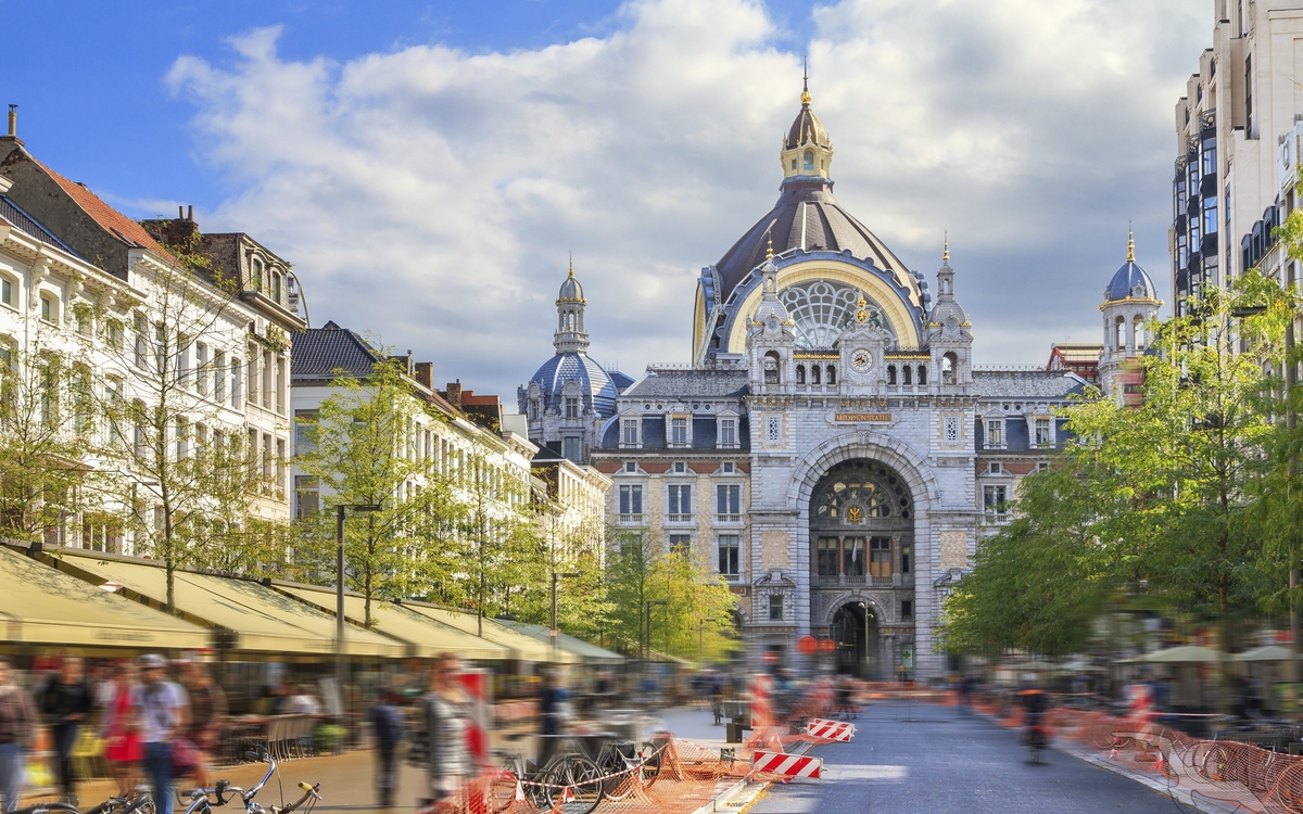 Bahnhofsgebäude von Antwerpen, Belgien