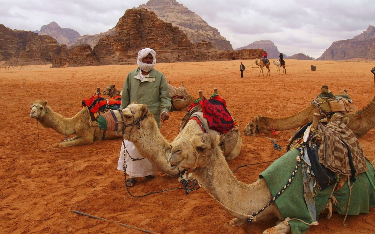 Beduinen im Nationalpark Wadi Rum, Jordanien