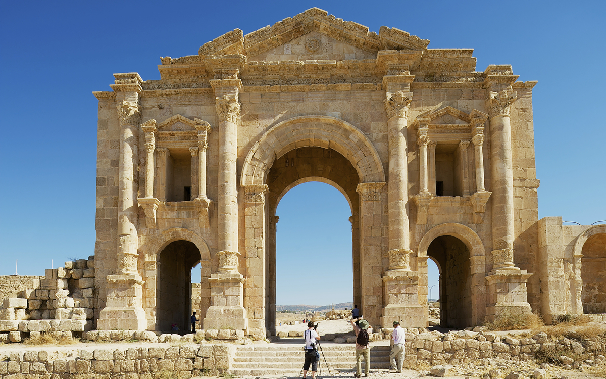 Hadriansbogen in Jerash, Jordanien