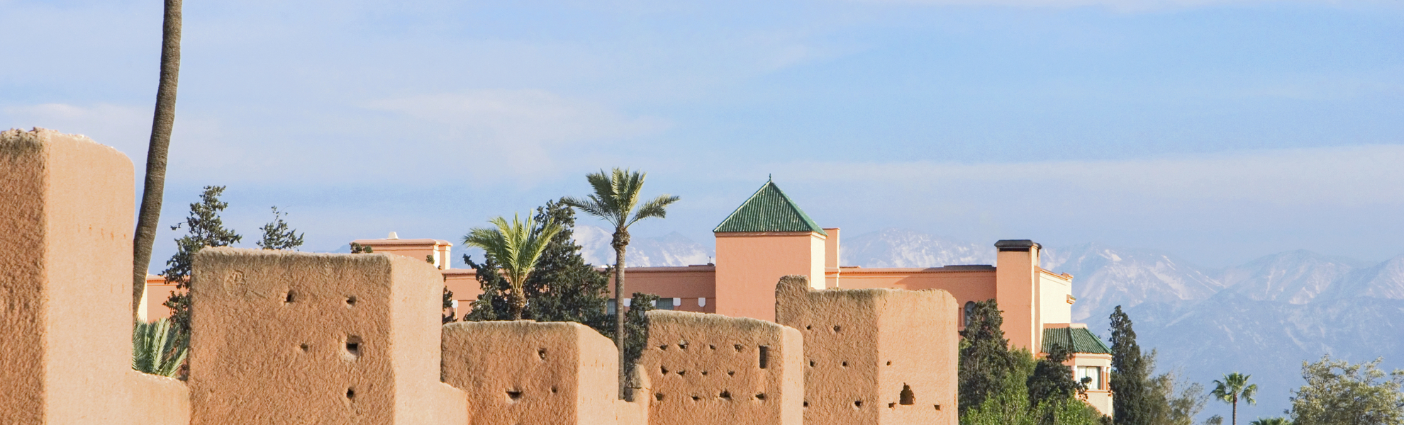 Die Stadtmauer von Marrakesch, Marokko