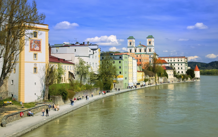 Die Promenade von Passau, Deutschland