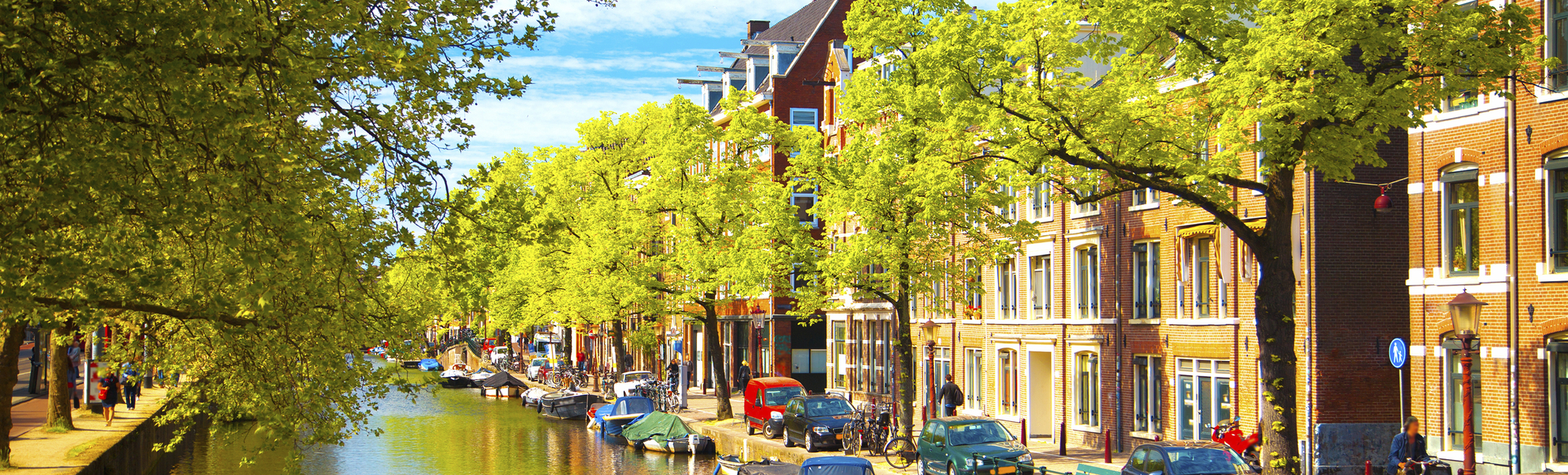 Gracht in Amsterdam, Niederlande