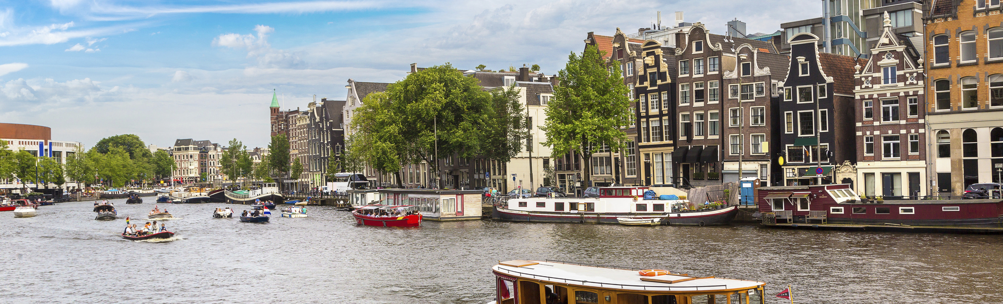 Der Kanal in Amsterdam, Niederlande