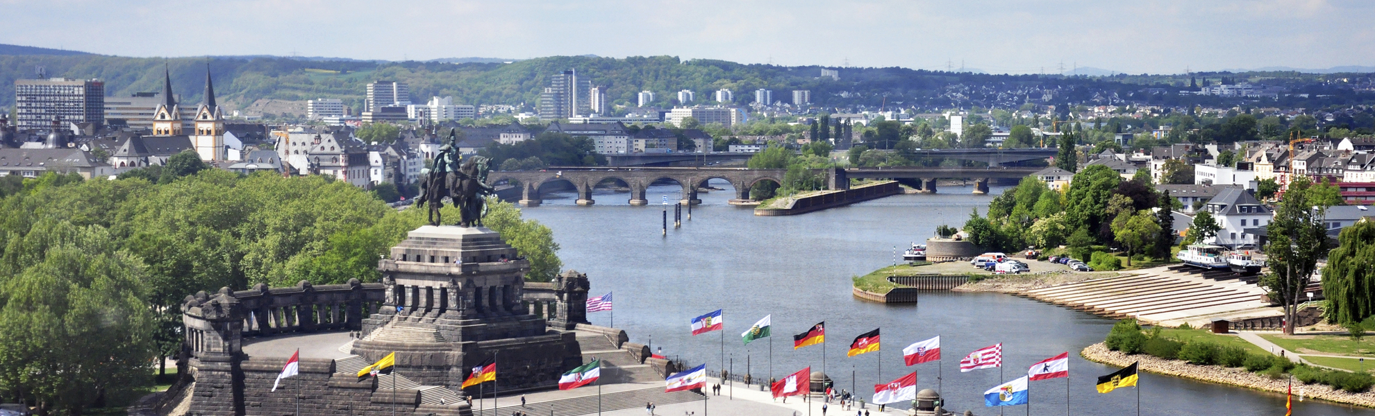 Deutsches Eck in Koblenz, Deutschland