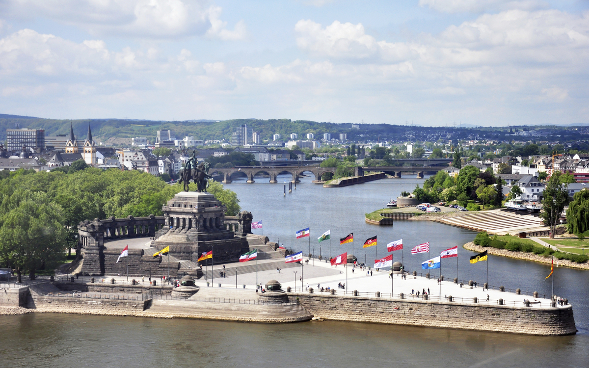 Deutsches Eck in Koblenz, Deutschland