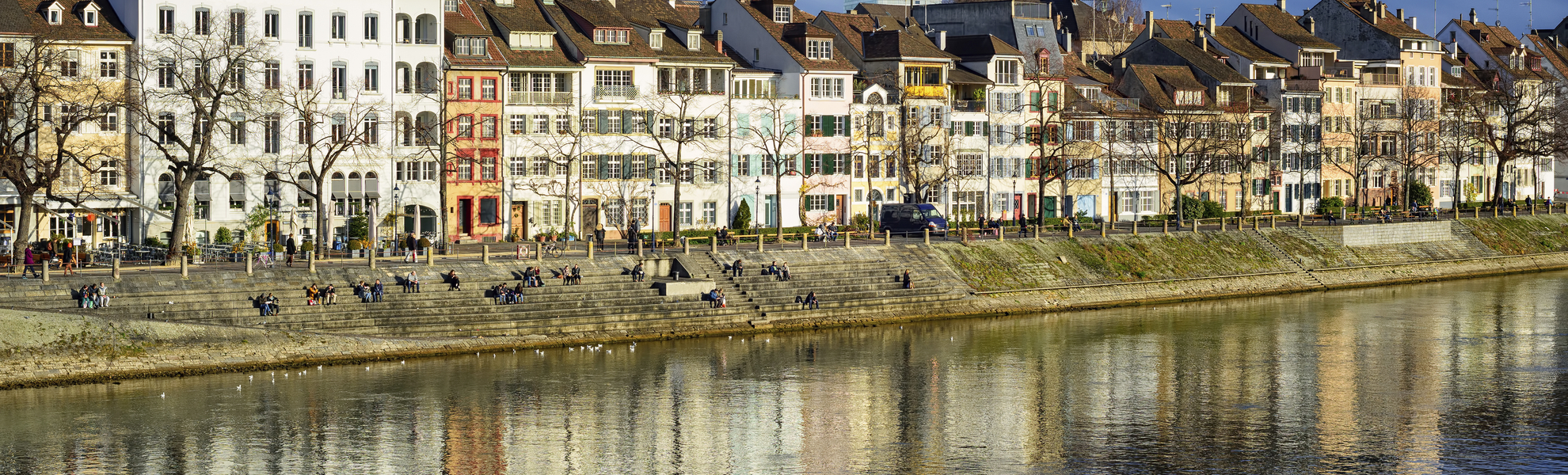 Rhein in Basel, Schweiz