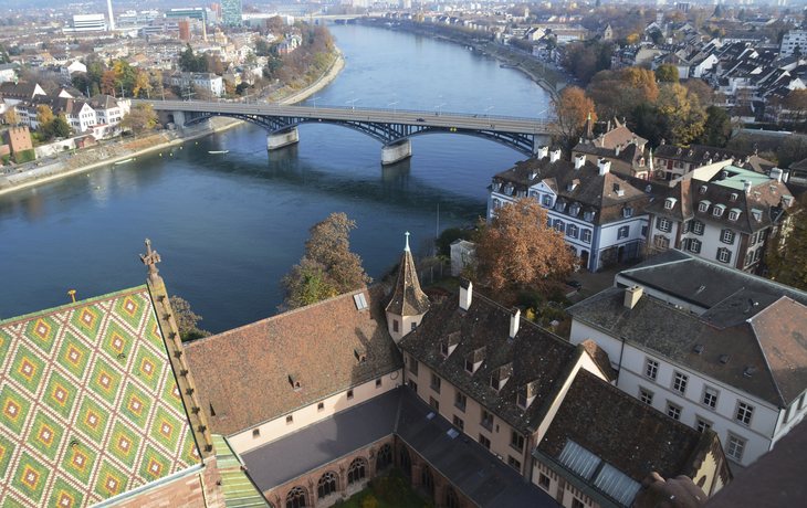 Panoramaaufnahme von Basel, Schweiz