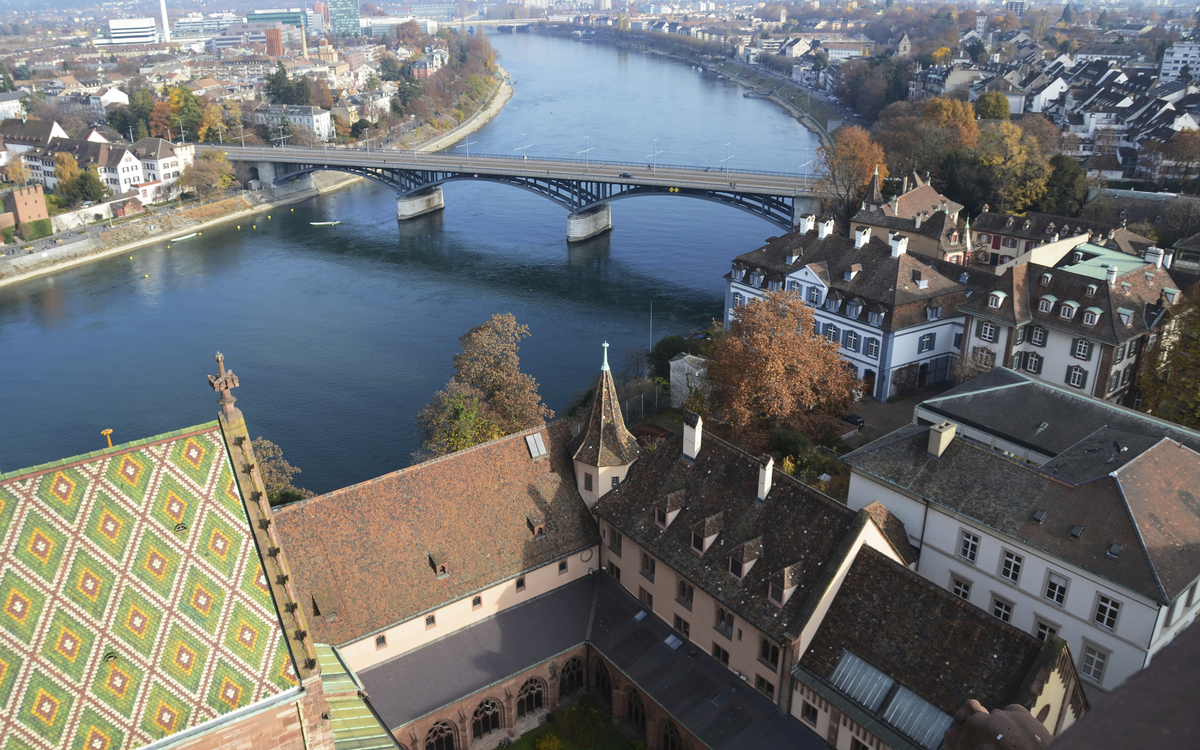 Panoramaaufnahme von Basel, Schweiz