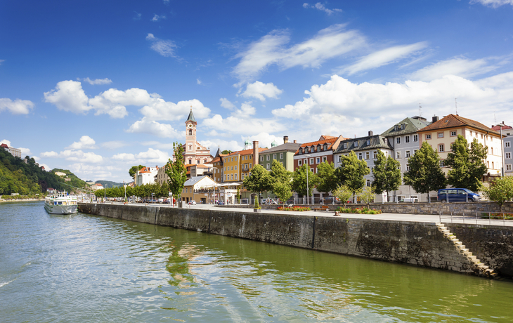 Donauufer in Passau, Deutschland