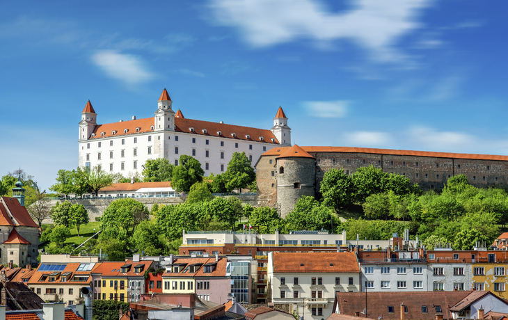 Blick auf die Burg Bratislava, Slowakei