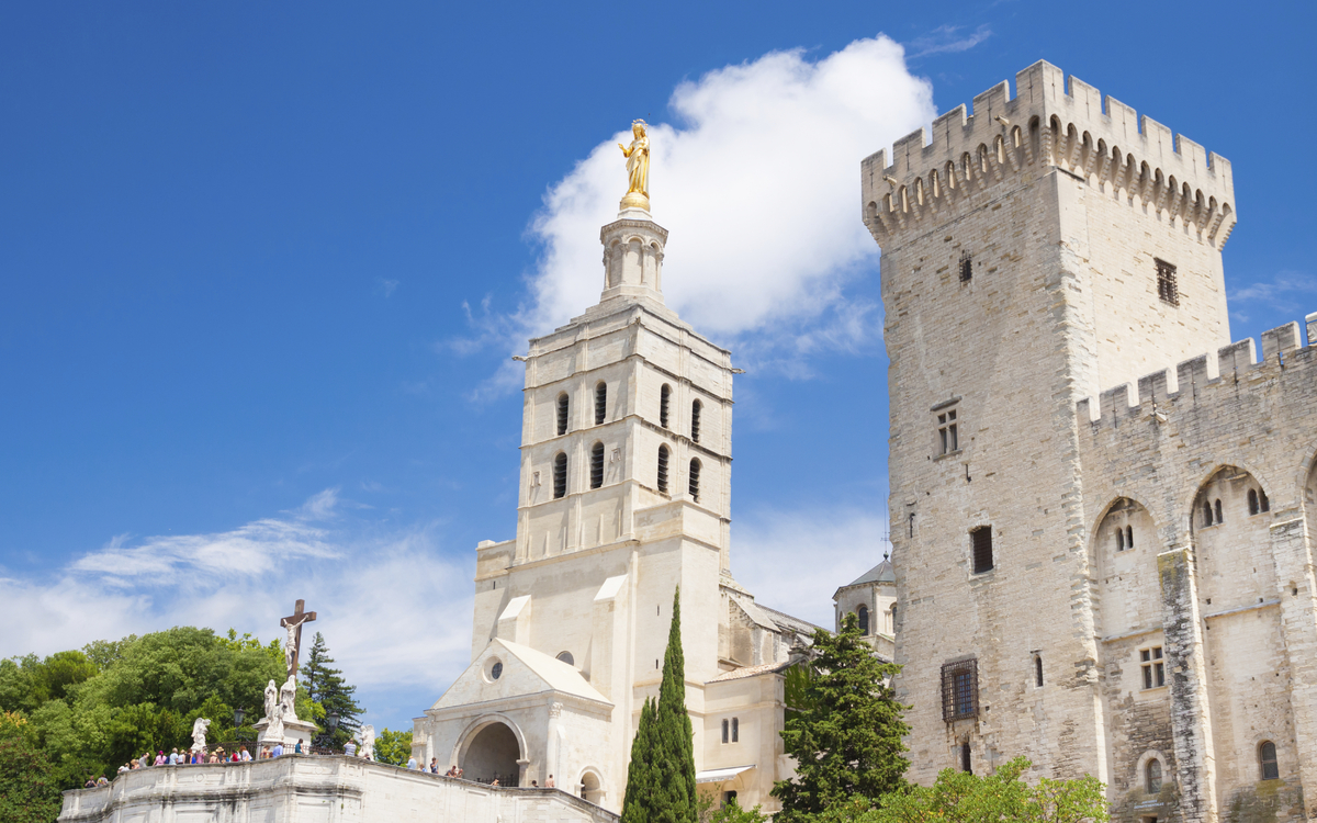 Papstpalast in Avignon, Frankreich