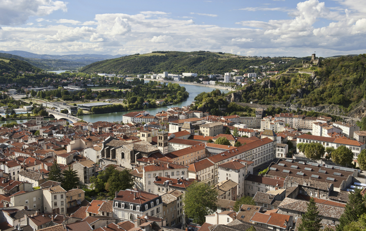 Panorama der Stadt Vienne an der Rhone, Frankreich