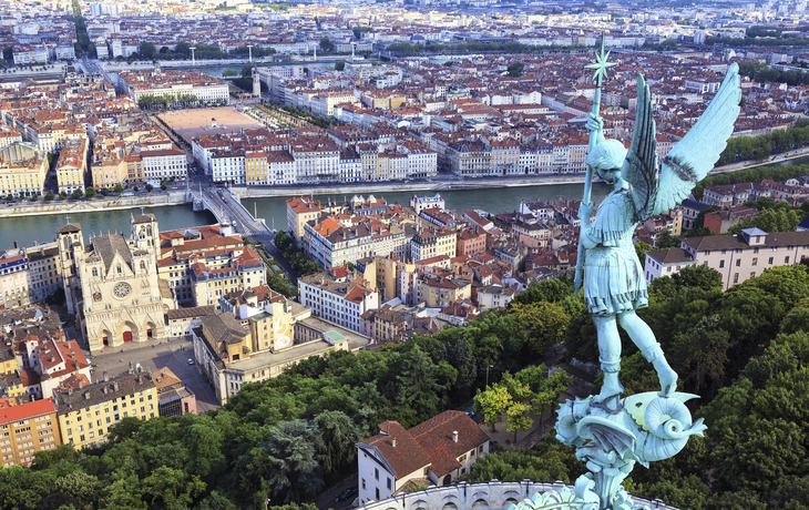 Blick über die Dächer von Lyon, Frankreich