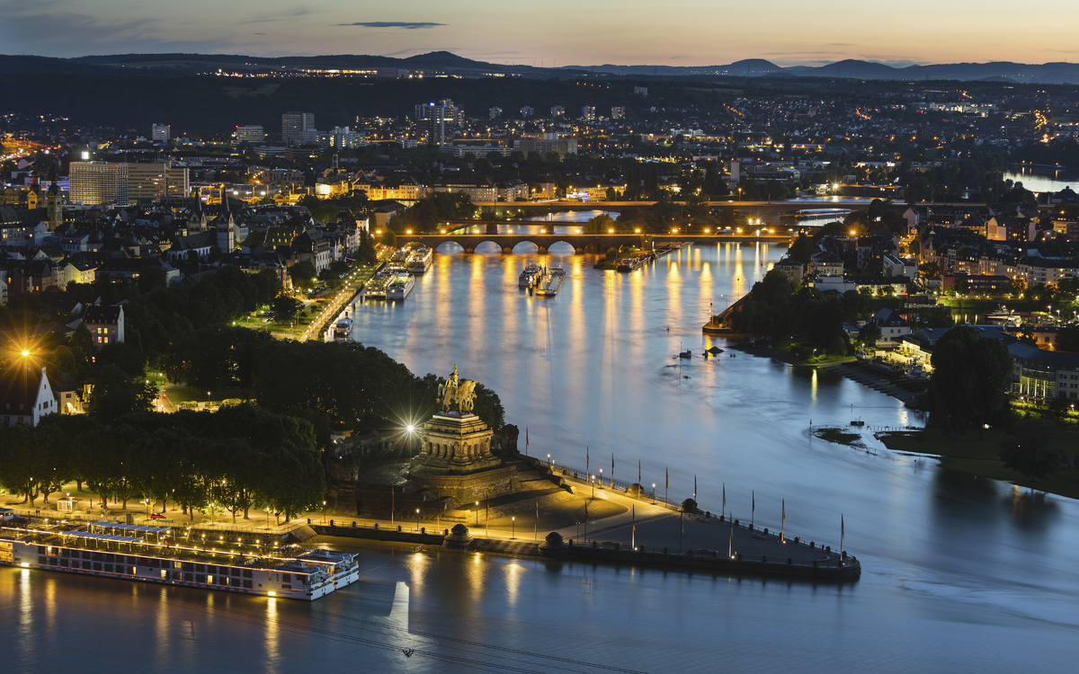 Deutsches Eck in Koblenz, Deutschland