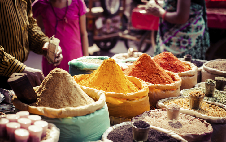 Indische Gewuerze auf dem Markt Indische Gewuerze auf dem Markt