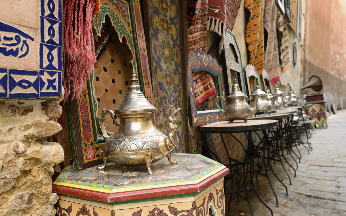 Souk Basar in Marrakesch, Marokko