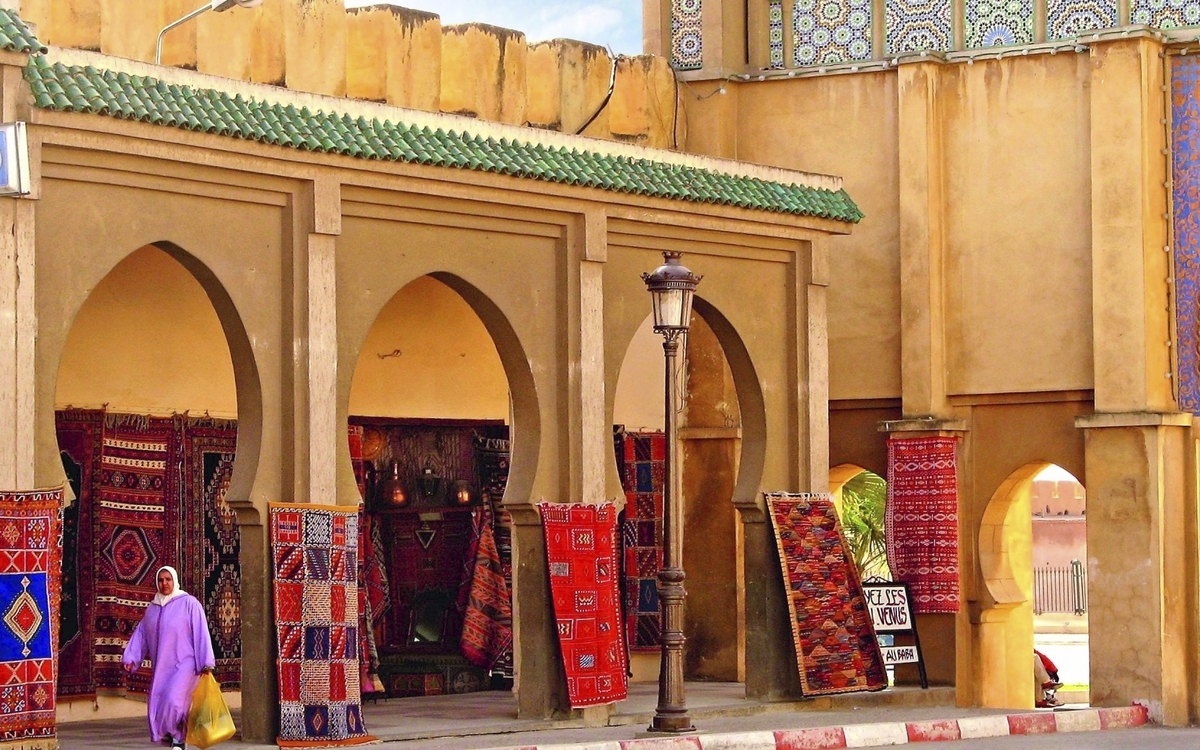 Bazar in der Stadt Meknès, Marokko
