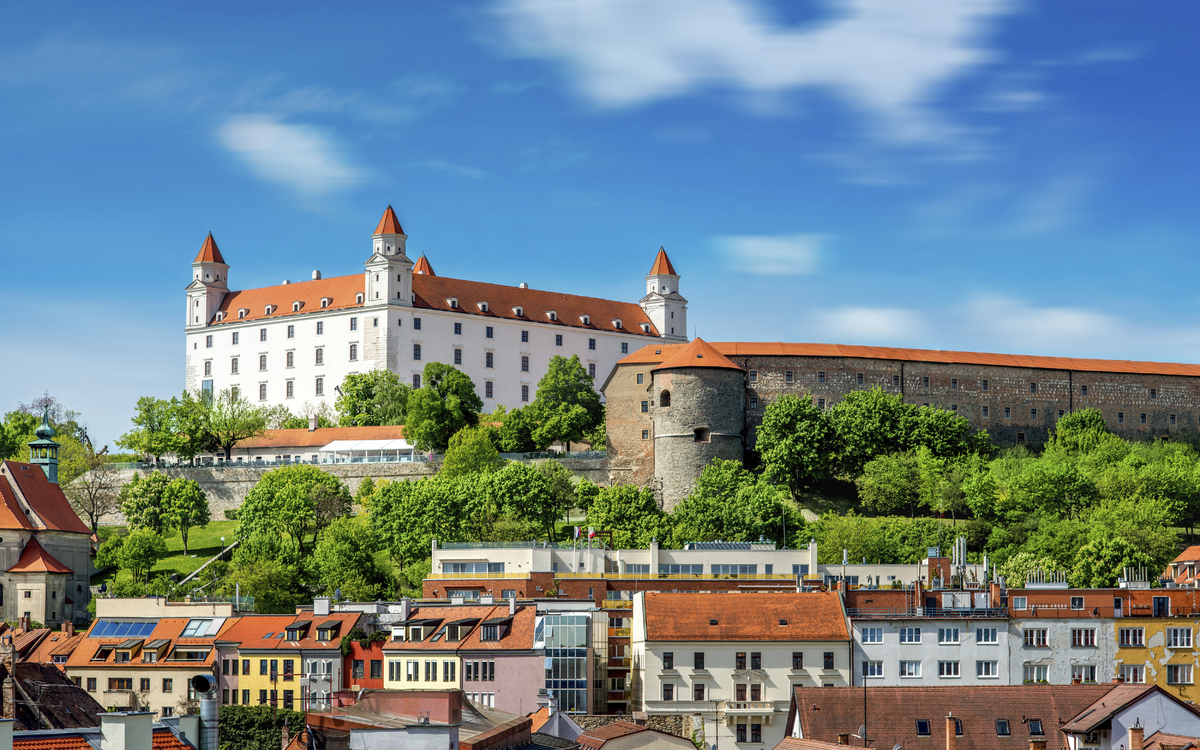 Blick auf die Burg Bratislava, Slowakei