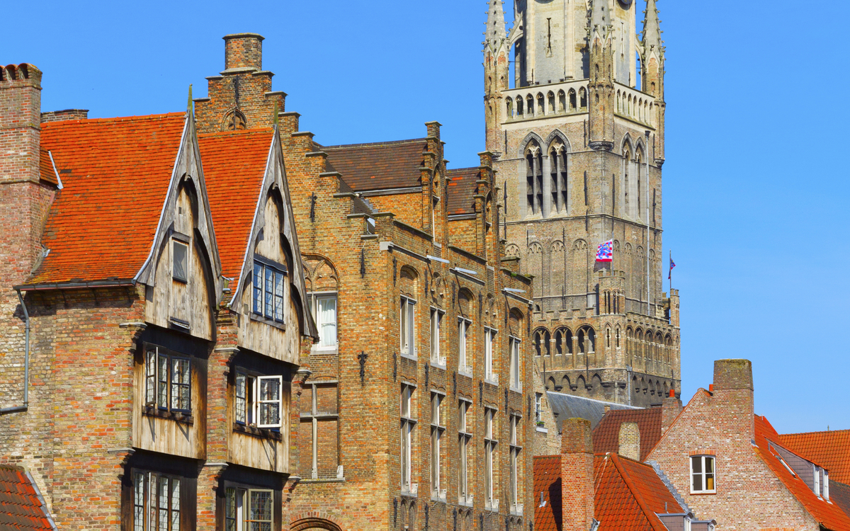 Turm von Belfried in Bruegge, Belgien