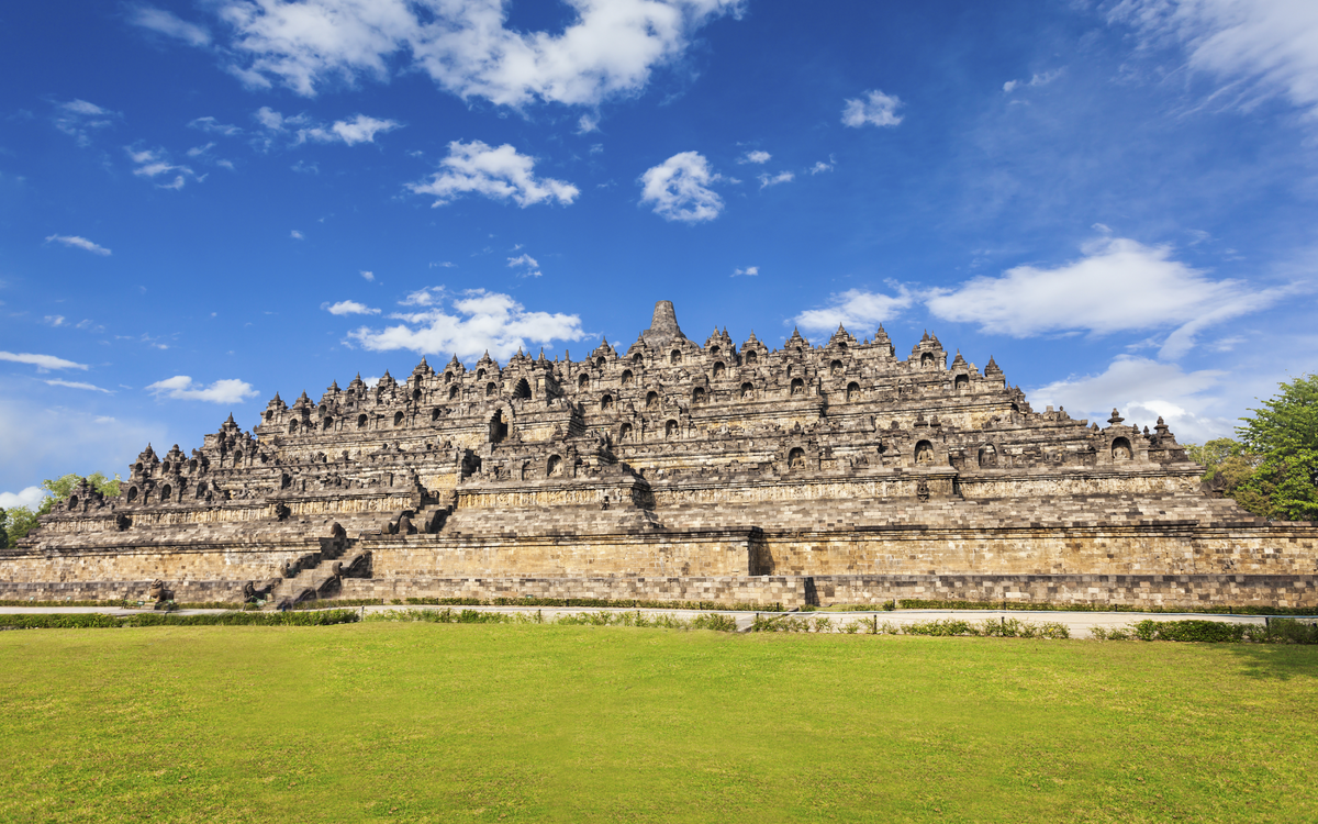 Tempelanlage Borobodur auf Java, Indonesien