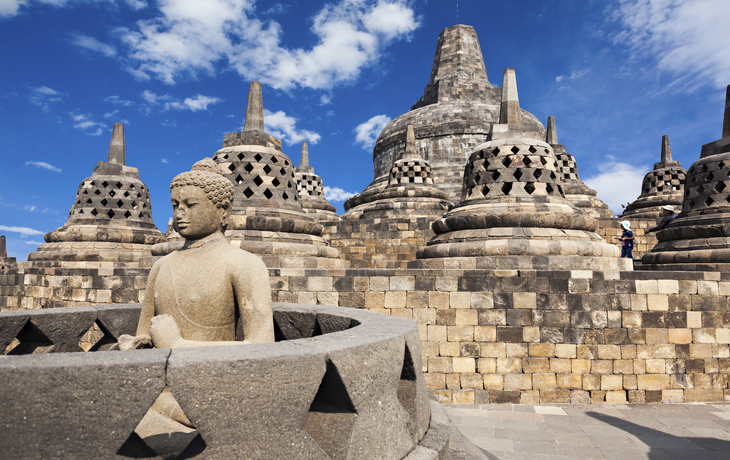 Tempelanlage Borobodur auf Java, Indonesien