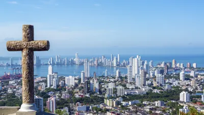 Ausblick auf die Stadt Cartagena, Kolumbien