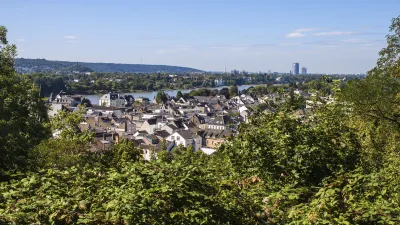 Blick auf Königswinter am Rhein, Deutschland
