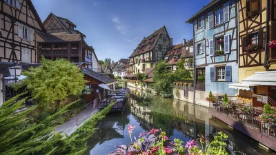 farbenfrohe Häuser in Colmar, Frankreich