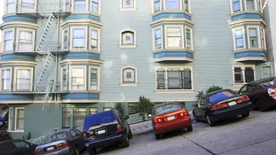 Steile Straße in San Francisco, USA