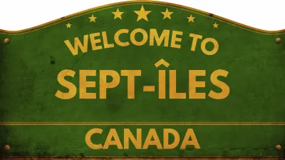 Willkommensschild zur Stadt Sept-Îles in Kanada