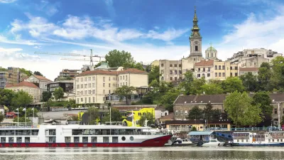Das Flussufer in Belgrad, Serbien