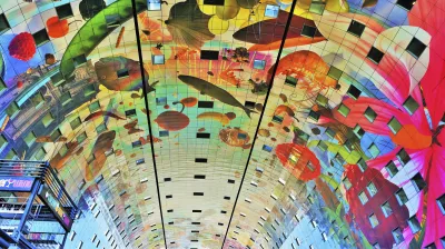 Deckengemaelde in der Markthalle von Rotterdam, Niederlande
