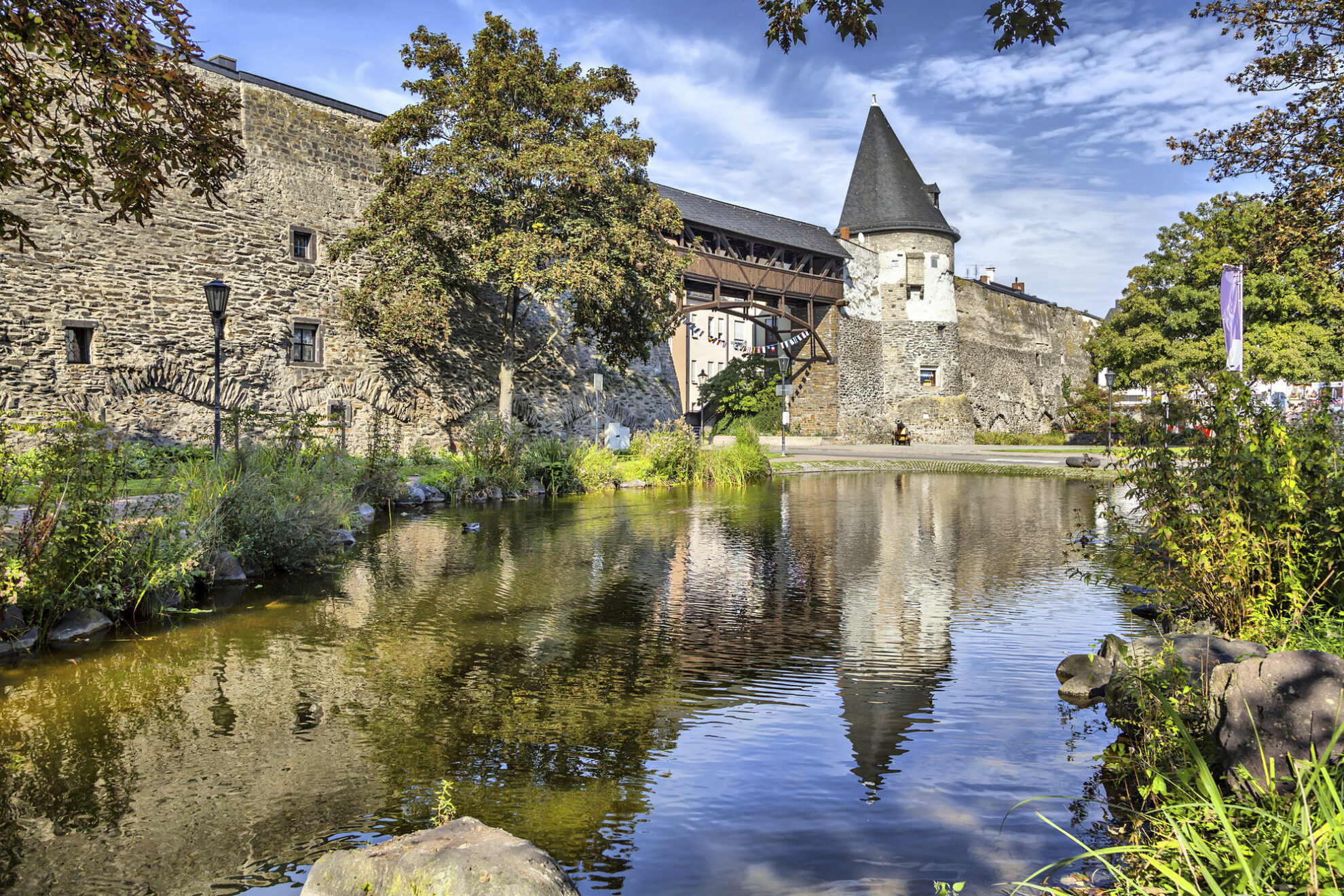 Die alte Stadtmauer von Andernach, Deutschland
