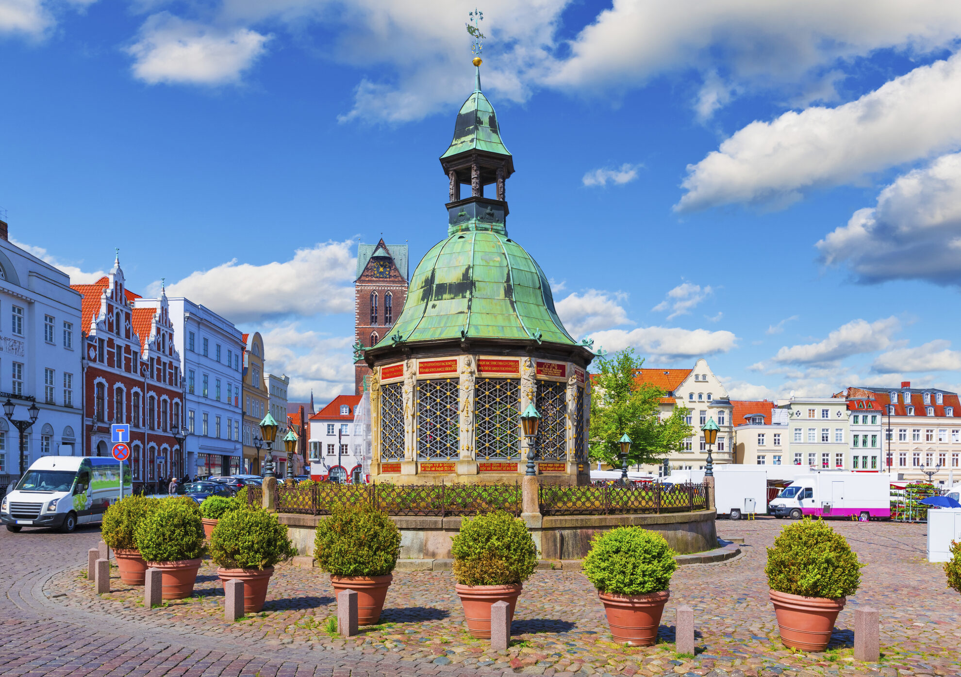 Marktplatz in Wismar, Deutschland