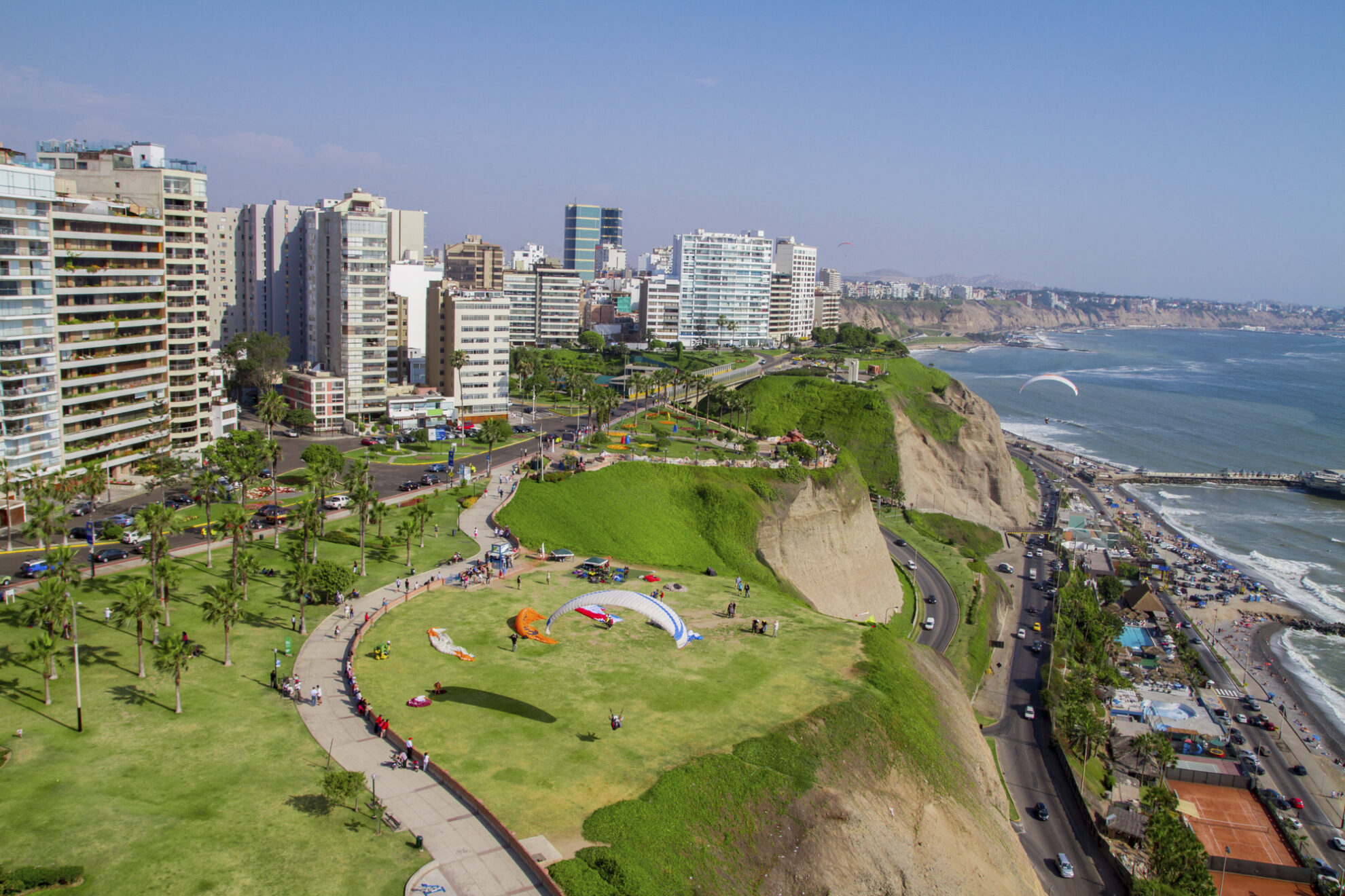 Das Küstenviertel Miraflores in Lima, Peru
