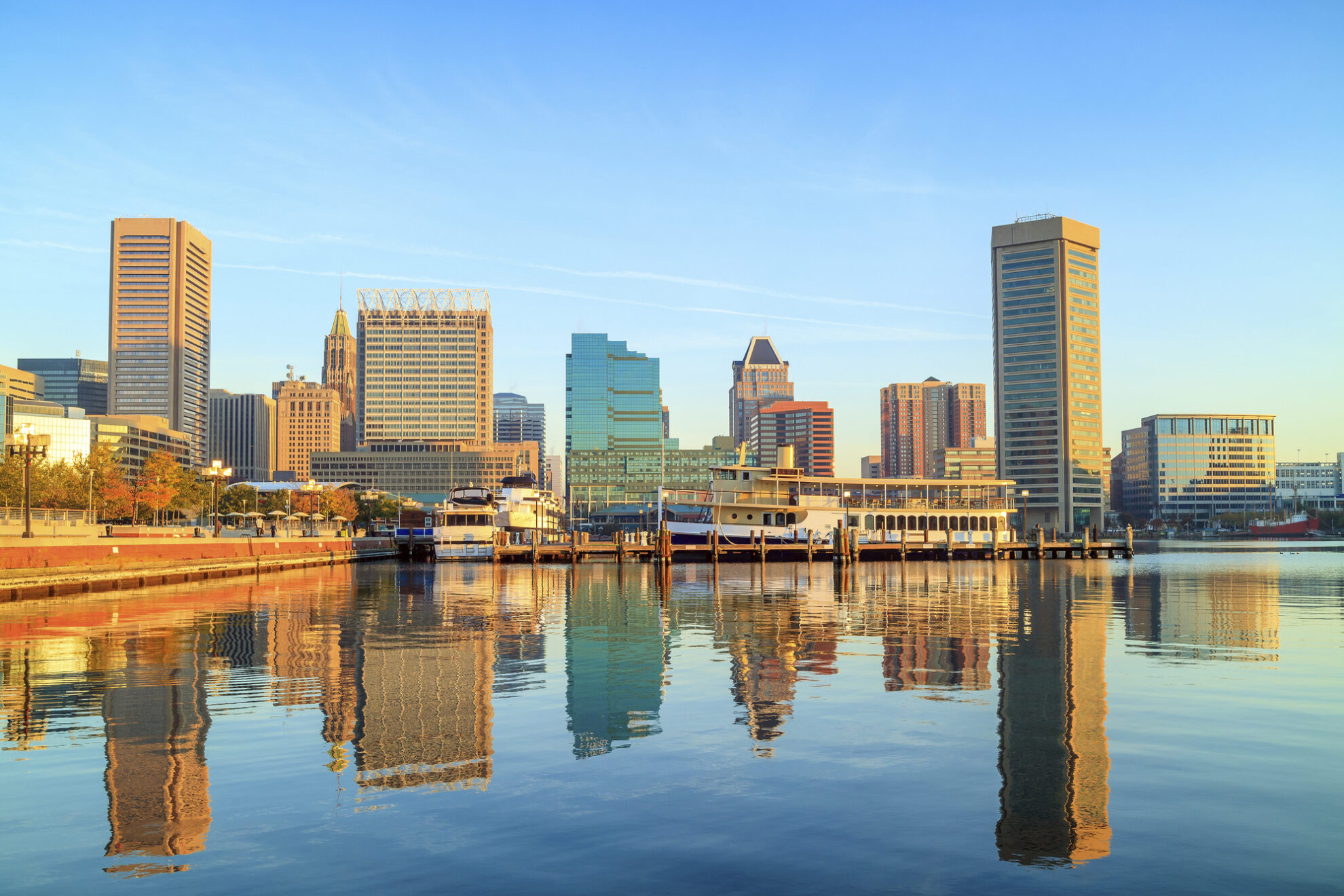 Hafen und Wasserfront von Baltimore, USA