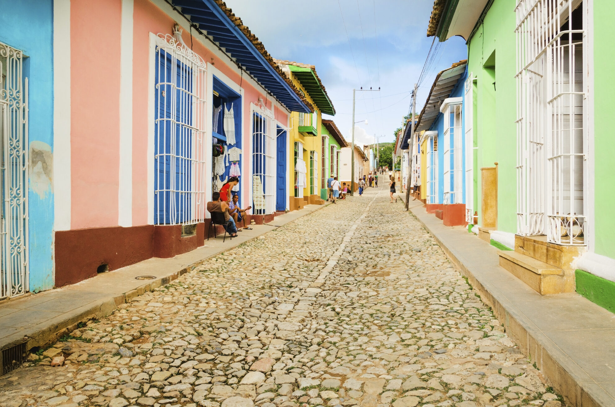 Bunte Straße in Havanna, Kuba