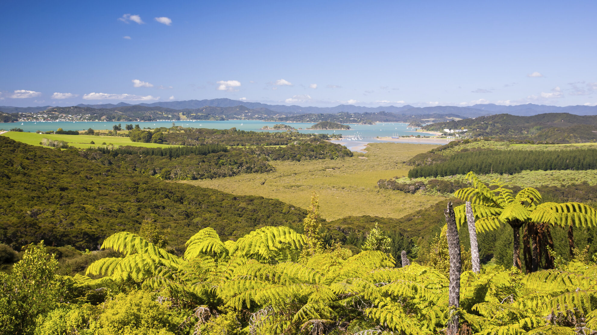 Panorama der Bay of Islands, Neuseeland