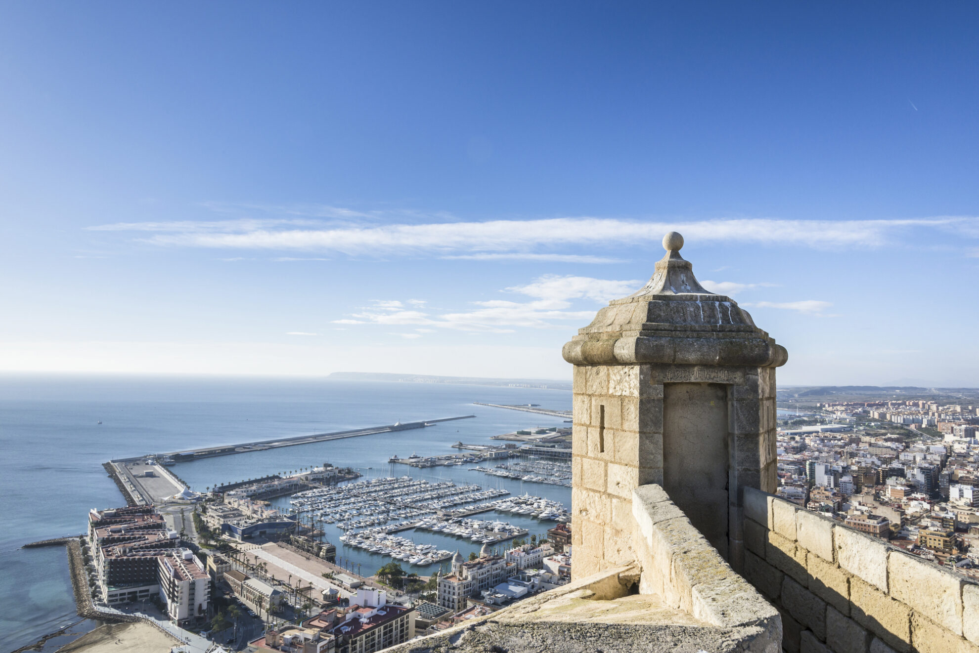 Castillo de Santa Bárbara in Alicante, Spanien